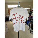 Anvil Women's White Ladybug Print Short Sleeve Tee S Photo 2