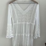 Coconut Bay White Mesh and Lace Boho Swim Beach Cover Up Dress Tunic Medium Photo 5
