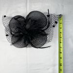 Black Feather Mesh Fascinator Veil Hat Clip Band Wedding Tea Cocktail Party Black Photo 2