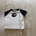 RIPPLE Black & White 8 Ball Women’s Baby Tee Graphic T Photo 5