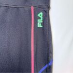 FILA Sport Black Athletic Running Leggings with Neon Stitching Photo 1