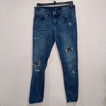 BLANK NYC Crop Girlfriend Jeans with gem stone designs Photo 1