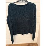 Aeropostale Womens Sweater S/P Small Chenille Knit Long Sleeve Green Pullover Photo 3