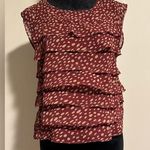 MM Couture EUC  by Miss Me Red Ruffle Sleeveless Blouse size small Photo 0