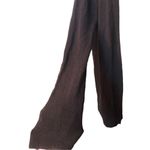 Eileen Fisher brown wool crepe long line loose knit open front cardigan Size L Photo 3