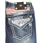 Miss Me 29 mid-rise bootcut jeans American flag rhinestone sequin USA Patriotic Photo 3