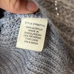 Ultra Flirt  New York Los Angeles Gray Crochet Knit Sweater Cardigan Womens Small Photo 12