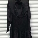 Farm Rio  Dress Women's Size Small Black Smocked Long Sleeve Cocktail Party Photo 5