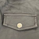 LF Seek The Label black vegan leather Moto biker asymmetrical zip mini skirt S Photo 7