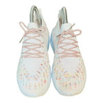 KNIT LACE‎ UP SNEAKERS PASTEL COLOR DETAILS PINK WHITE WOMEN'S SIZE 8.5 Photo 4