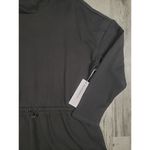 Liz Claiborne NWT Black Cinched Waist Pullover Sweatshirt Women's Size Large Photo 2