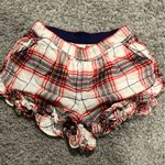 Aerie  Pajama Shorts Plaid red and white small Photo 0