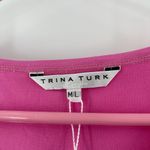 Trina Turk  Delfino Tunic Top Size M/L Fringe Pink Fusion Beach Coastal Boho NWT Photo 3
