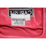 Carlisle Vintage Leather Coat Womens 4 Single Button 80's Pink Collar Jacket Photo 2