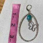 Sterling Silver, Turquoise Dangling Butterfly Drop Earrings Silver Photo 4