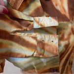 Vintage Central Falls Long Sleeve Shirt Dress Brown Orange Sz 2 Missing Buttons Photo 7