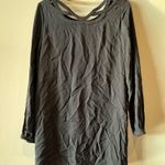 Diane Von Furstenberg DVF Melanie long sleeve cage neck black silk dress size 6 Photo 10