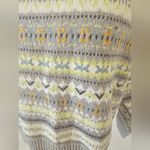 American Eagle  Fair Isle Sweater Women's Crew Oversized Size M Cabincore Cottage Photo 2