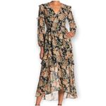 VICI  LONG SLEEVE RUFFLE FLORAL MAXI DRESS Photo 1