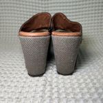 Lucky Brand  Y2K Chunky Women's Brown Leather Wedge Sandals Studded Straps Size 8 Photo 3