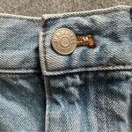 Madewell  denim skirt distressed raw hem rigid denim Aline size 28 Photo 4