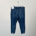 Loft [] The Skinny High Rise Dark Wash Raw Hem Jeans NWT Size 33/16 Petite 16P Photo 2