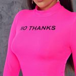 Nwt, Lavishly Paris Women’s Hot Pink “No Thanks” Shirt Size M Photo 14
