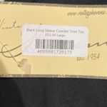 Vintage Havana  black boho lace trim long sleeve tunic Photo 5