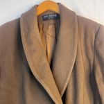 JG Hook Petite Made in USA Brown 100% Pure Wool Trench Coat Size 14P Photo 2