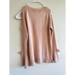 Karl Lagerfeld  Paris Sweater Womens Small Pink Solid Cutout Bell Sleeve Designer Photo 1