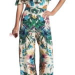 Flying Tomato ruffle cold shoulder wide leg jumpsuit medium P3 2530 Photo 0