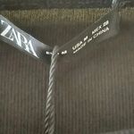 ZARA Black Crewneck Silk Long Sleeves Women’s Essential Blouse SZ M #1697 Photo 6