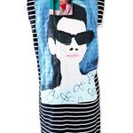 ZARA X Natacha Collab T-Shirt Dress Stripes, Navy White Size S NWT Photo 3