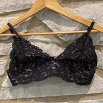 Wacoal Black B.Tempt’d Ciao Bella Unlined Wire Free Lace Bra L Photo 0