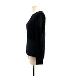 C/MEO COLLECTIVE Counting Stars Top Black Sheer Sleeve Peplum Keyhole Medium Photo 7