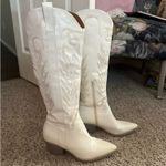 Boutique White Cowgirl Boots Tall Photo 2