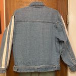 Wild Honey Women Vintage Lite Wash Denim Jean Bomber Jacket w Belt Size Sm Photo 5