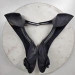 Fioni Dress Pumps Womens 8.5 Black Satin Rose Stiletto High Heels Formal Photo 10