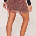 Missguided Sparkly grid embellished Slit skirt Photo 1