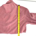 Pink Corduroy Cropped Jacket Cotton Candy Size Small Photo 7