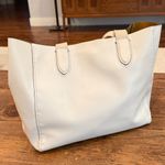 Coach White Pebbled Leather Derby Tote Bag Photo 3