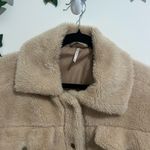 Free People Heavy Teddy Bear Tan Swing Jacket Coat Size M Photo 2