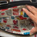 Kate Spade Corduroy Tote Bag Black Multicolor interior Photo 4