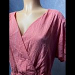 Lane Bryant - Pink, V-Neck, Glitter Stripes Blouse Photo 1