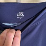 Alo Yoga Alo blue with light blue accent stripe flare pants size large Photo 3