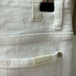 7 For All Mankind 7FAM Luxe Vintage High Waist Cropped Skinny Gold Button Fly Wh Photo 4