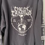 Coney Island Picnic Size L Womens Check Cashing Skeleton Sweatshirt Pullover Size L Photo 1