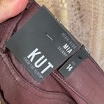Kut From The Kloth  Mia High Rise Skinny Wet Look Bordeaux Jeans 14 NWT Photo 5