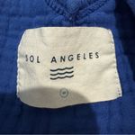 Sol Angeles  Anthropologie Blue V-Neck Crepe Dress Photo 7