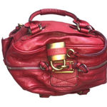Chloé CHLOE Paddington Red Leather Lock Bag Comes with: Padlock Key COA Dust Bag Photo 0